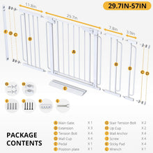 Load image into Gallery viewer, Mom's Choice Winner: Durable Extra Wide Child &amp; Pet Safety Gate (57" Max)