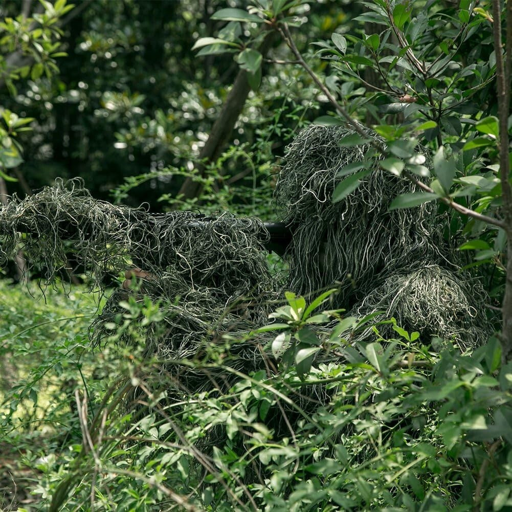 3D Camouflage Ghillie Suit - All-in-One Hunting Outfit with Carry Bag