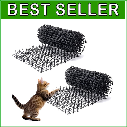 2-Piece 6.5ft Humane Cat Mat - Effective Spike Deterrent for Gardens & Surfaces