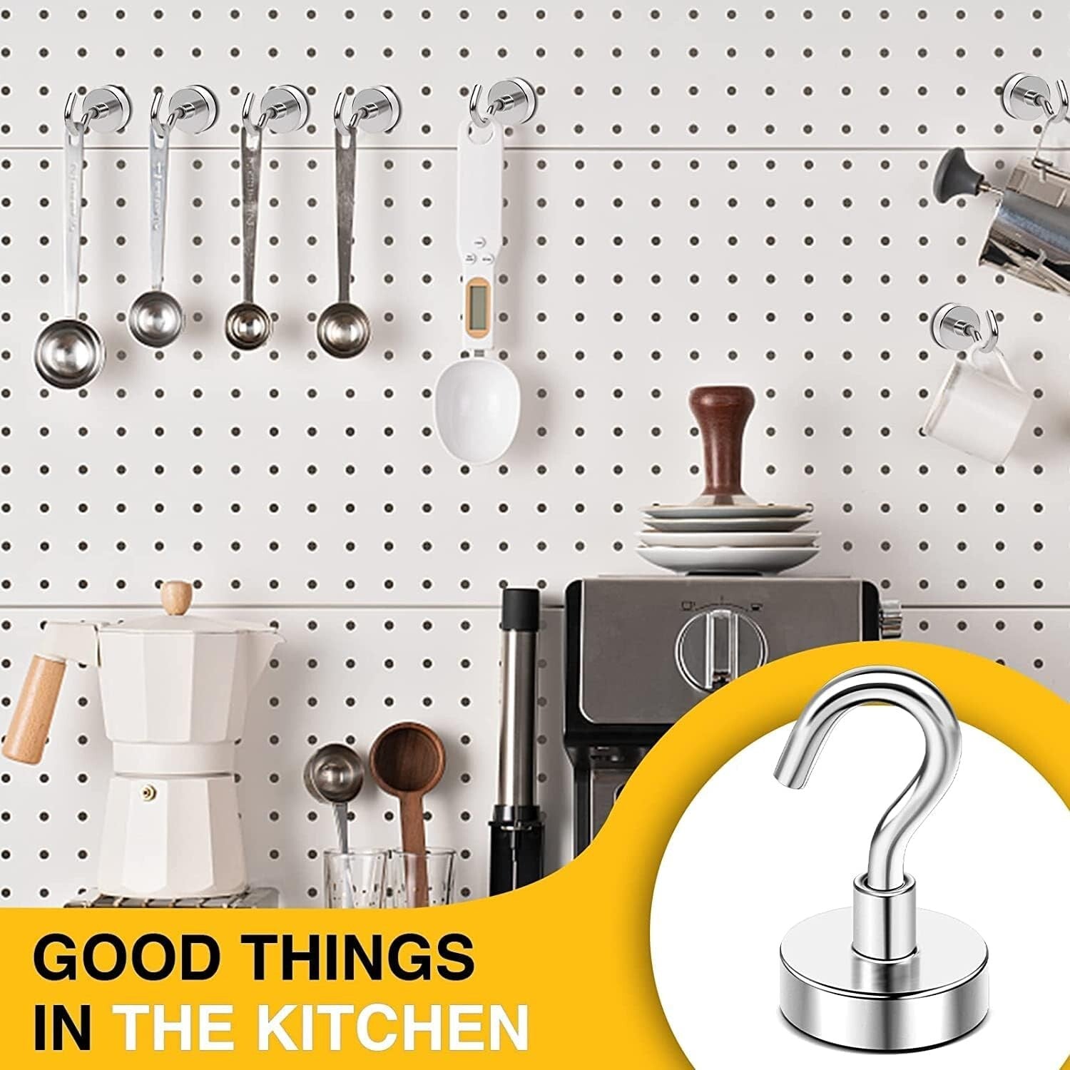 100 Pack Heavy-Duty Neodymium Magnetic Hooks - Rust-Resistant & Versatile