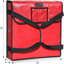 Load image into Gallery viewer, Large Red Insulated Pizza Delivery Bag - Effortless Transport for Hot Pizzas