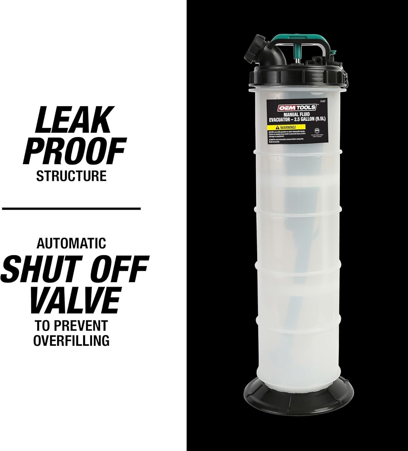 2.5 Gallon Manual Fluid Extractor with 5ft Suction Hose for DIY Mechanics