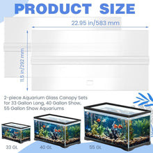 Load image into Gallery viewer, Versatile Acrylic Fish Tank Lid with Handles - Easy-Fit 48 x 13 Canopy Set