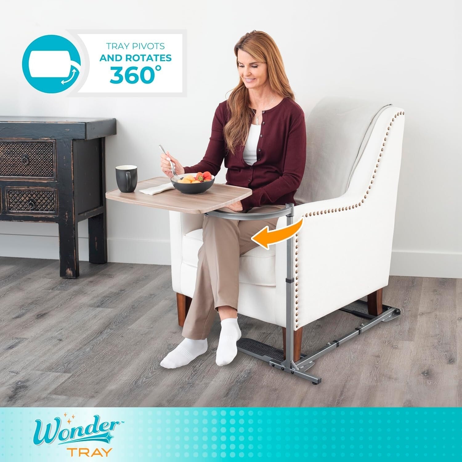 Multi-Functional Wonder Tray - Height Adjustable Sofa Table for Dining & Gaming