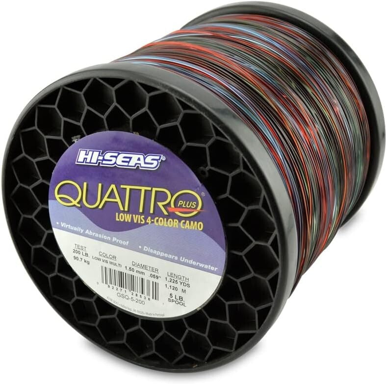 High-Performance 200 lb Monofilament Fishing Line - Low-Visibility Camo Pattern