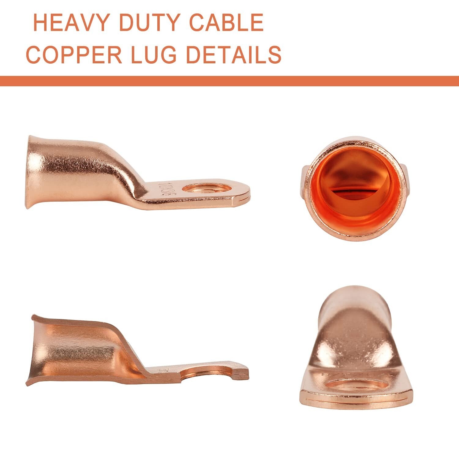 Premium 296PCS Wire Lug Connectors with Heat Shrink Tubing - Heavy Duty Copper