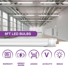 Load image into Gallery viewer, 72W Dual Row 8FT LED Bulbs - 5000K Daylight, Easy Installation, Long Lifespan