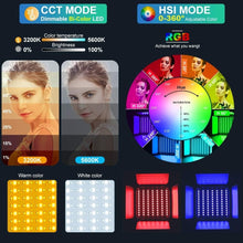 Load image into Gallery viewer, Dual Pack GVM RGB LED Video Lights - 800D Kit for YouTube &amp; Streaming, CRI 97