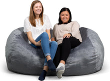 Load image into Gallery viewer, Spacious Fuf XXL Bean Bag in Gray with Removable Cover - Perfect for Relaxing