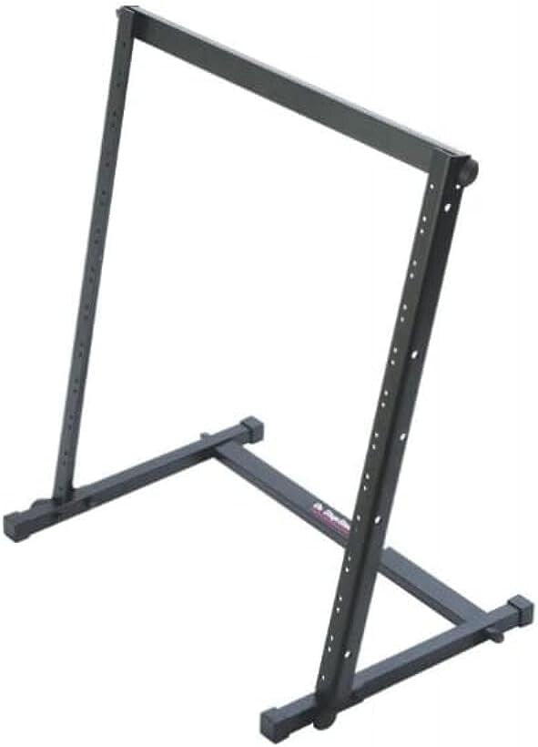 Angled Black Metal Rack Stand - 12 Spaces for Gear, Stunning 115 lbs Capacity