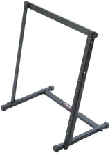 Load image into Gallery viewer, Angled Black Metal Rack Stand - 12 Spaces for Gear, Stunning 115 lbs Capacity