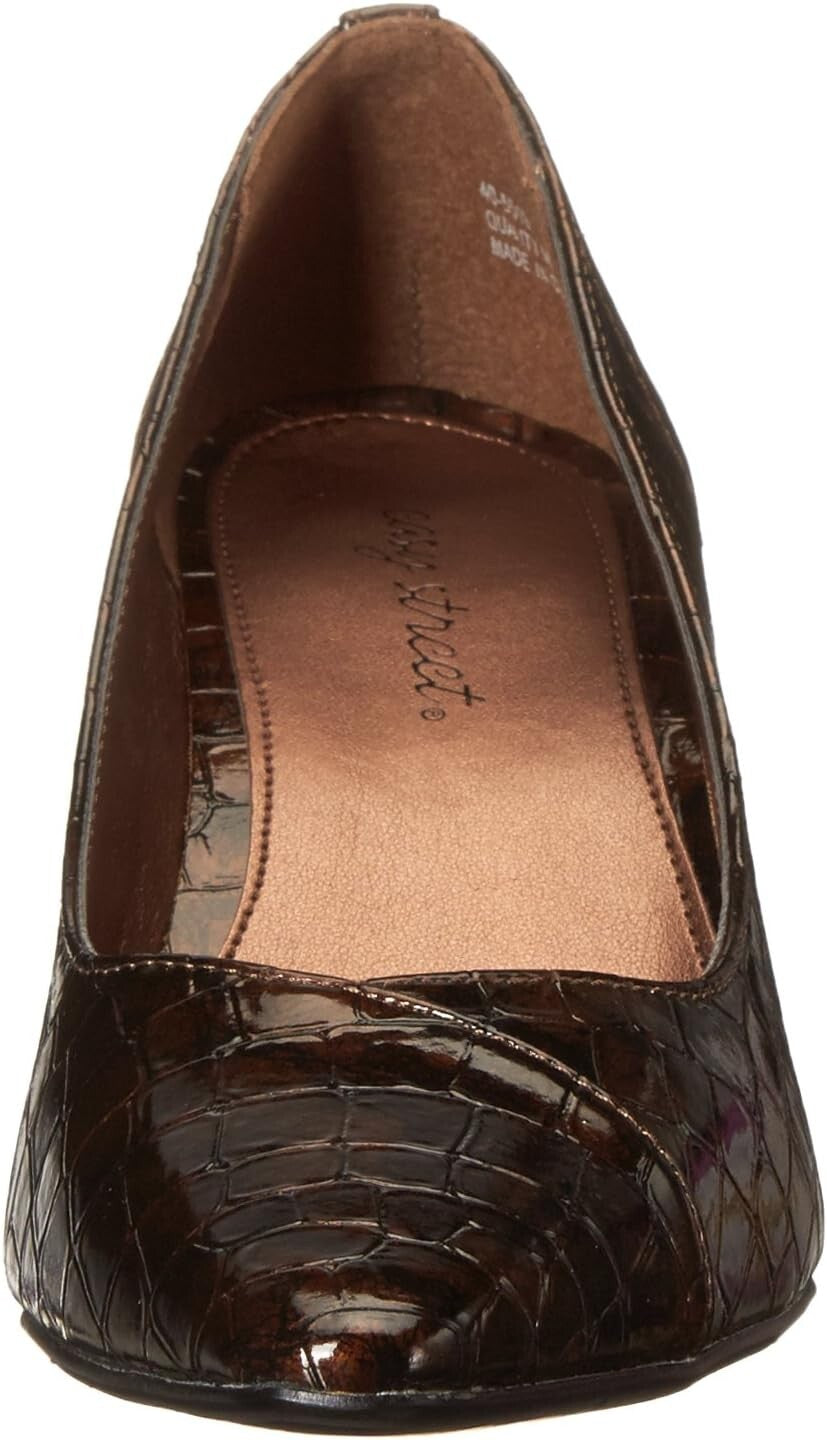 Chic Women's Bronze Pump with Lightweight Design - Comfort Fit, Size 8 X-Wide