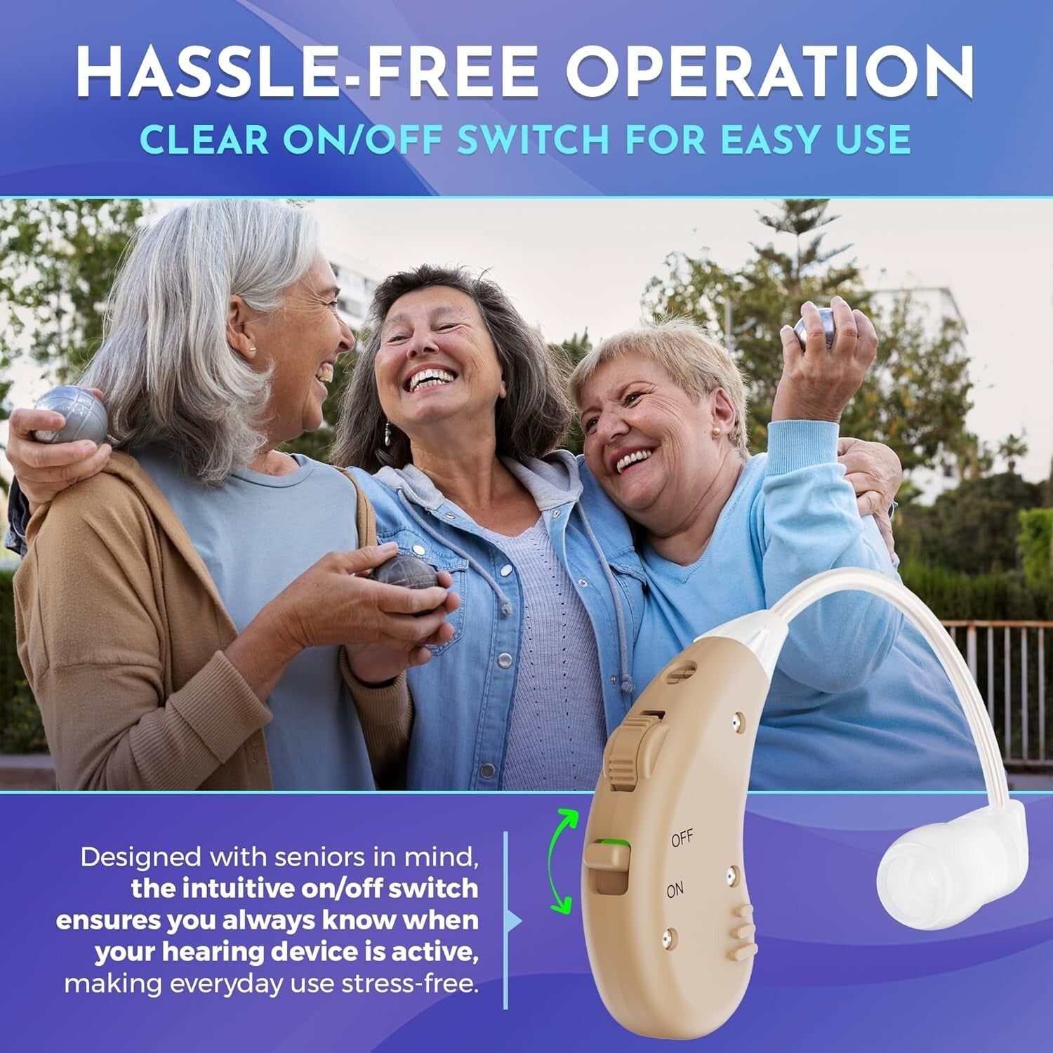 Ultra Clear Hearing Amplifiers with One Touch Control - Invisible & Lightweight