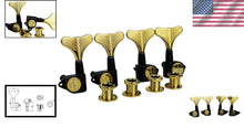Load image into Gallery viewer, Precision Black Gold Bass Tuners 2R + 2L for Electric Jazz &amp; Precision Bass