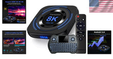Load image into Gallery viewer, Powerful Android 12.0 TV Box with 8K Resolution, 4GB RAM, and Expandable Memory