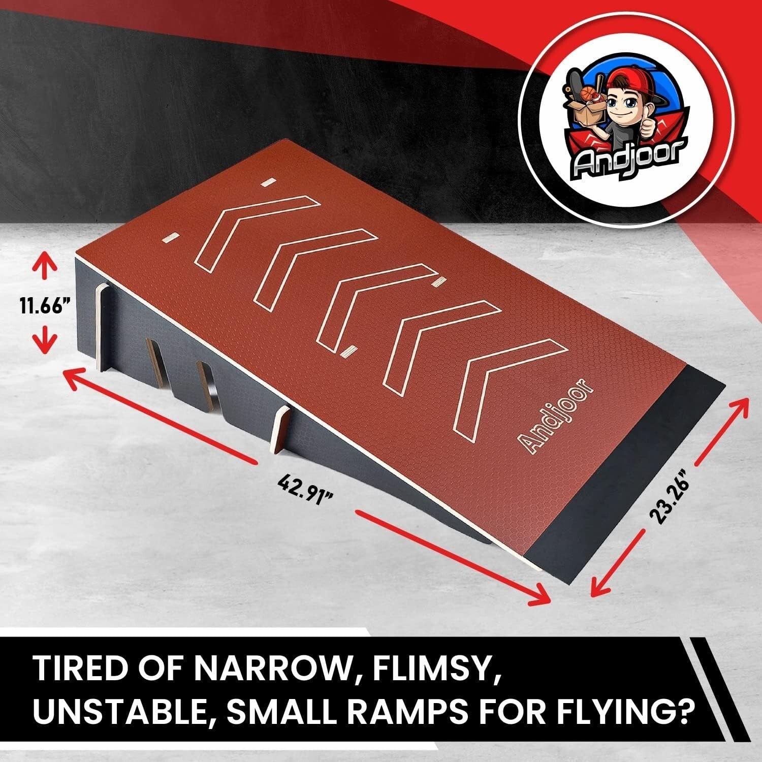 Durable Skateboard & Bike Ramp - Versatile Jump Structure for Kids & Scooters