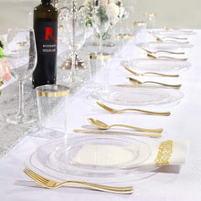 Load image into Gallery viewer, Elegant 10.25 Inch Clear Plastic Plates - 100 Premium Disposable Dinner Plates