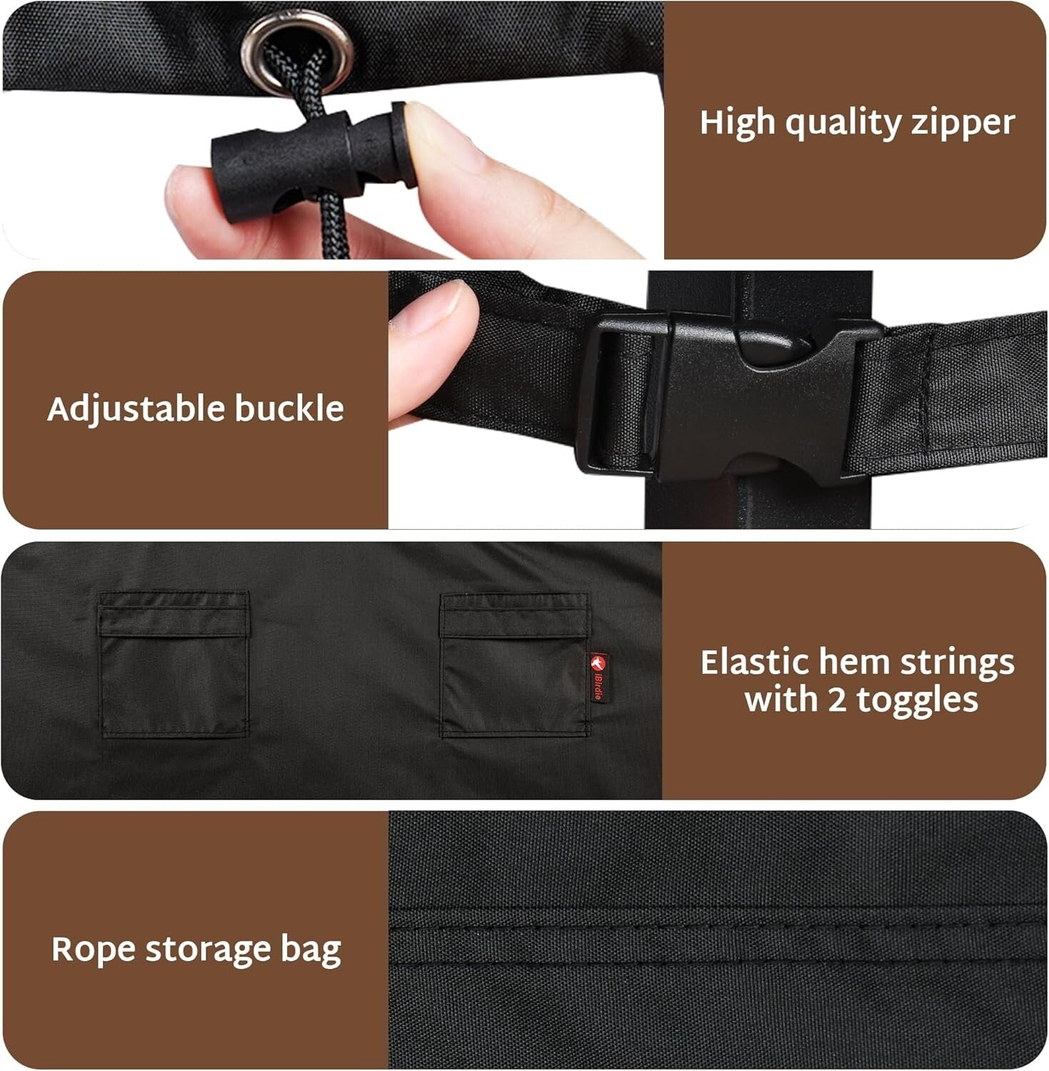 Heavy-Duty Waterproof Patio Furniture Cover - 128x64 inch Rectangular Protector