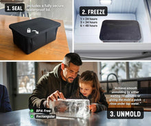 Load image into Gallery viewer, Stackable Silicone Ice Brick Molds - 3-Pack, Perfect for Coolers and Baths