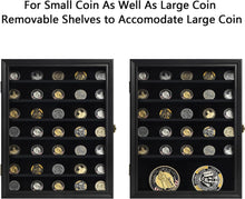 Load image into Gallery viewer, Shadow Box Display Case for Coins &amp; Collectibles with Lock - Perfect for Gifting