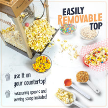Load image into Gallery viewer, Family-Friendly 8 Oz Popcorn Maker with 32 Cup Capacity &amp; Safety Glass Design