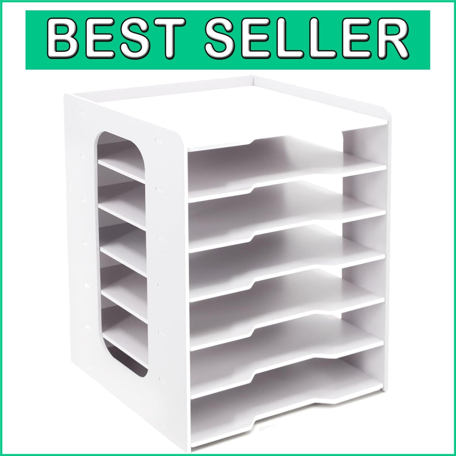 Durable 7-Tier Paper Organizer for 12x12 Scrapbook Supplies - Easy Assembly