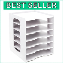 Load image into Gallery viewer, Durable 7-Tier Paper Organizer for 12x12 Scrapbook Supplies - Easy Assembly