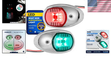 Load image into Gallery viewer, Bright Waterproof Navigation Lights - Red &amp; Green LED Boat Lights, Marine Grade