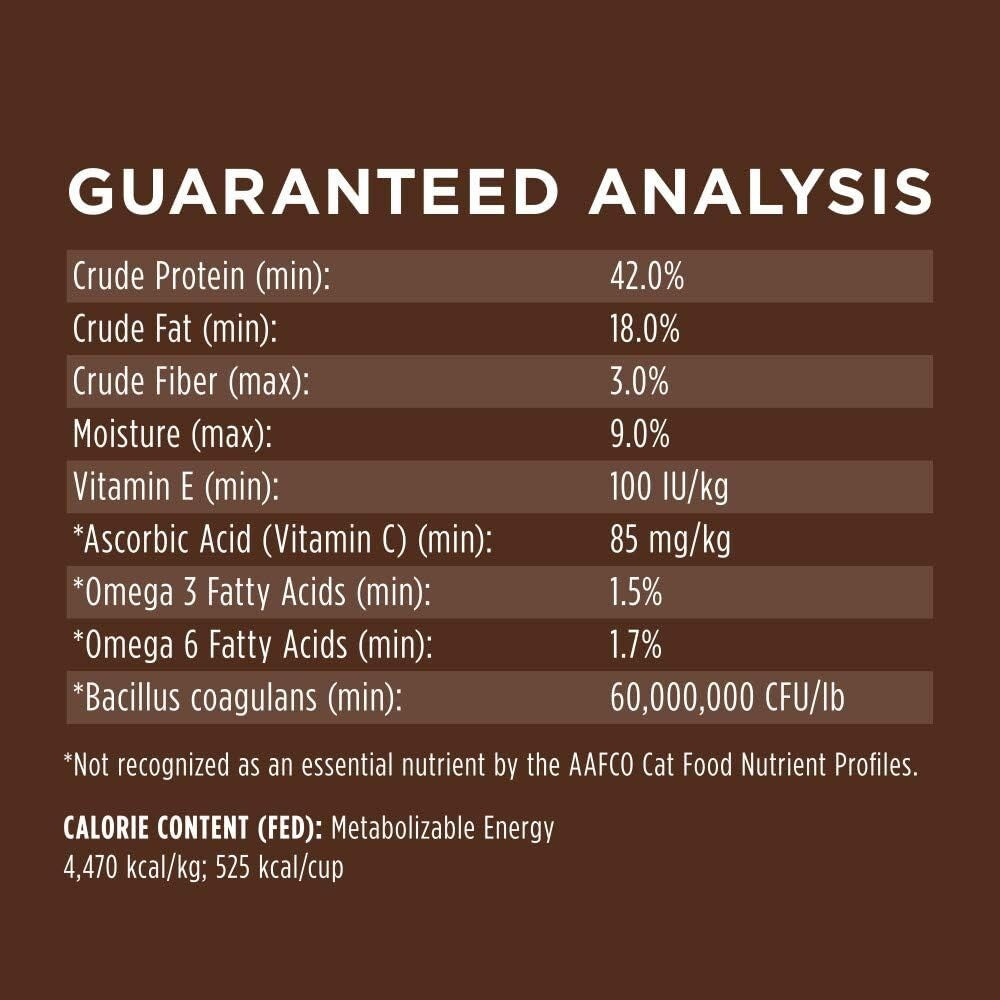 10 lb Salmon Kibble - Natural Grain-Free Dry Food for All Cats, High Protein