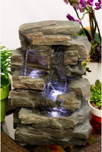 Load image into Gallery viewer, Decorative 4-Tier Tabletop Water Fountain with LED - Serene Ambiance Gift
