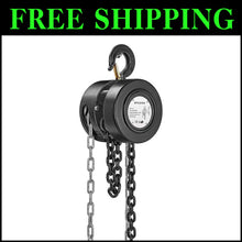Load image into Gallery viewer, Heavy-Duty 1 Ton Manual Chain Hoist 10ft with Superior Alloy Steel Hooks