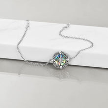 Load image into Gallery viewer, Sterling Silver Lighthouse &amp; Compass Pendant Bracelet – Elegant Gift for Women