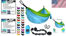 Load image into Gallery viewer, Compact Double Hammock with Heavy-Duty Straps - Ideal for Camping Adventures