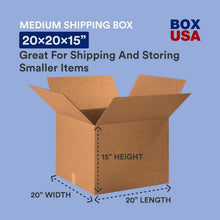 Load image into Gallery viewer, 12-Pack Large 20" x 20" x 15" Corrugated Moving Boxes for Efficient Organization