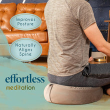 Load image into Gallery viewer, Premium Velvet Yoga Cushion with Posture Support - Beautiful Mandala Design