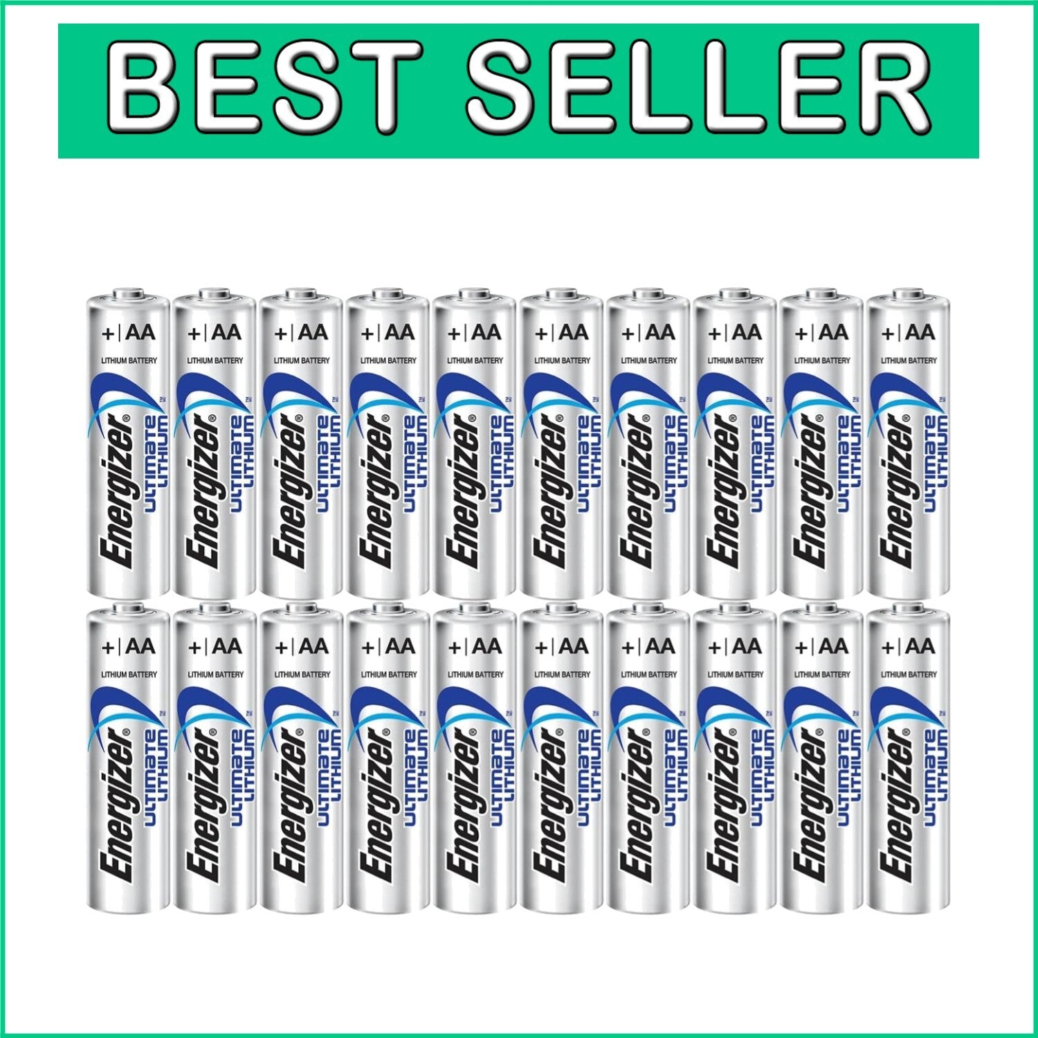 20-Pack Ultimate Lithium AA Batteries - Long-Lasting Power for Cameras & GPS