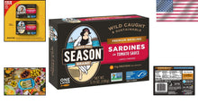 Load image into Gallery viewer, Wild Caught Brisling Sardines in Tomato Sauce - High Protein Keto Snack, 12-Pack