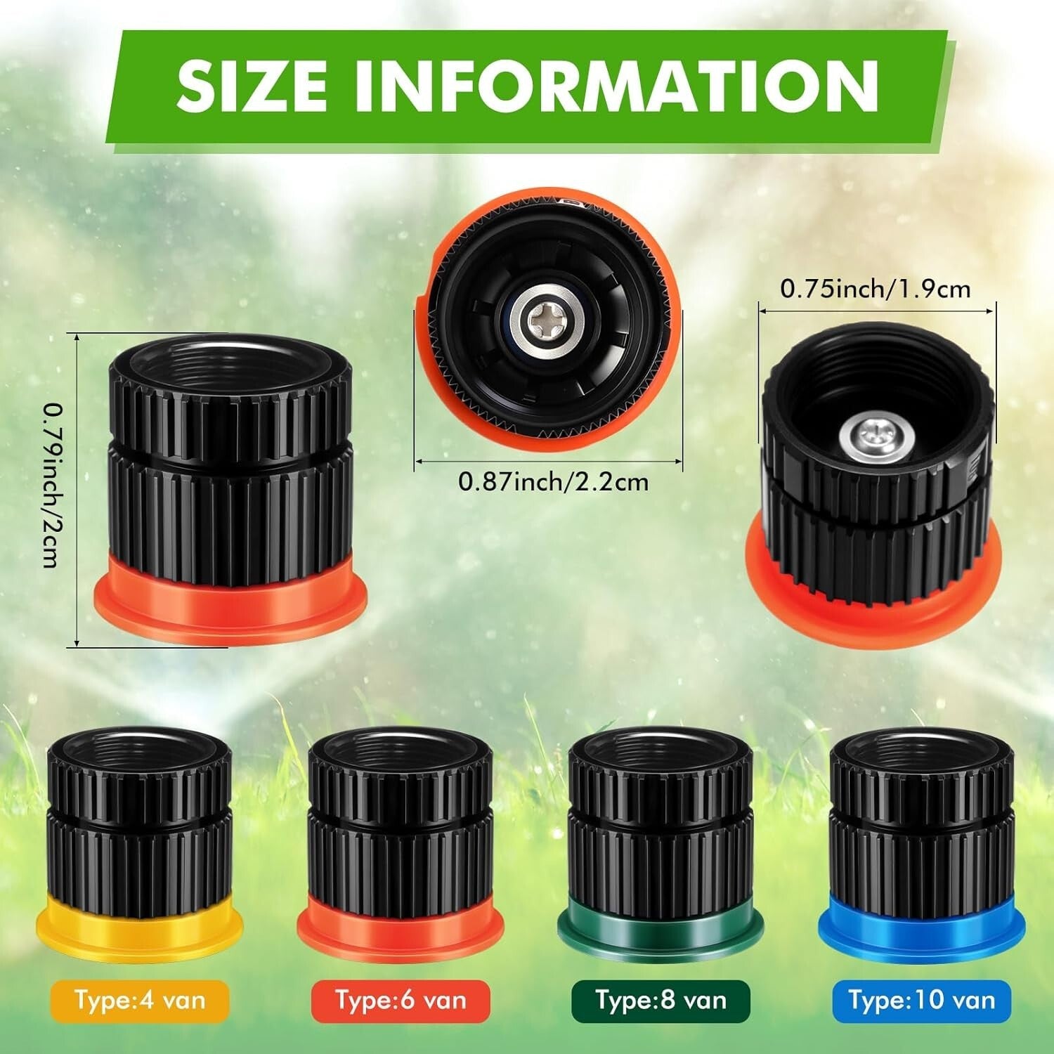 Complete 16 Pcs 4/6/8/10 Van Sprinkler Nozzles: Save Water & Enhance Lawn Care