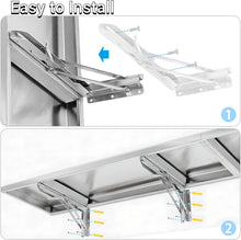Load image into Gallery viewer, Stainless Steel Drop-Down Serving Window Shelf - Foldable and Versatile