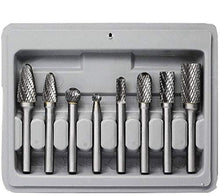 Load image into Gallery viewer, High-Quality Carbide Burrs Set - 8 Double Cut Tools for Woodworking &amp; Metalwork