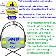 Load image into Gallery viewer, Instant Setup Pop-Up Tent - Full Mesh with Zippered Door, Perfect for One Person