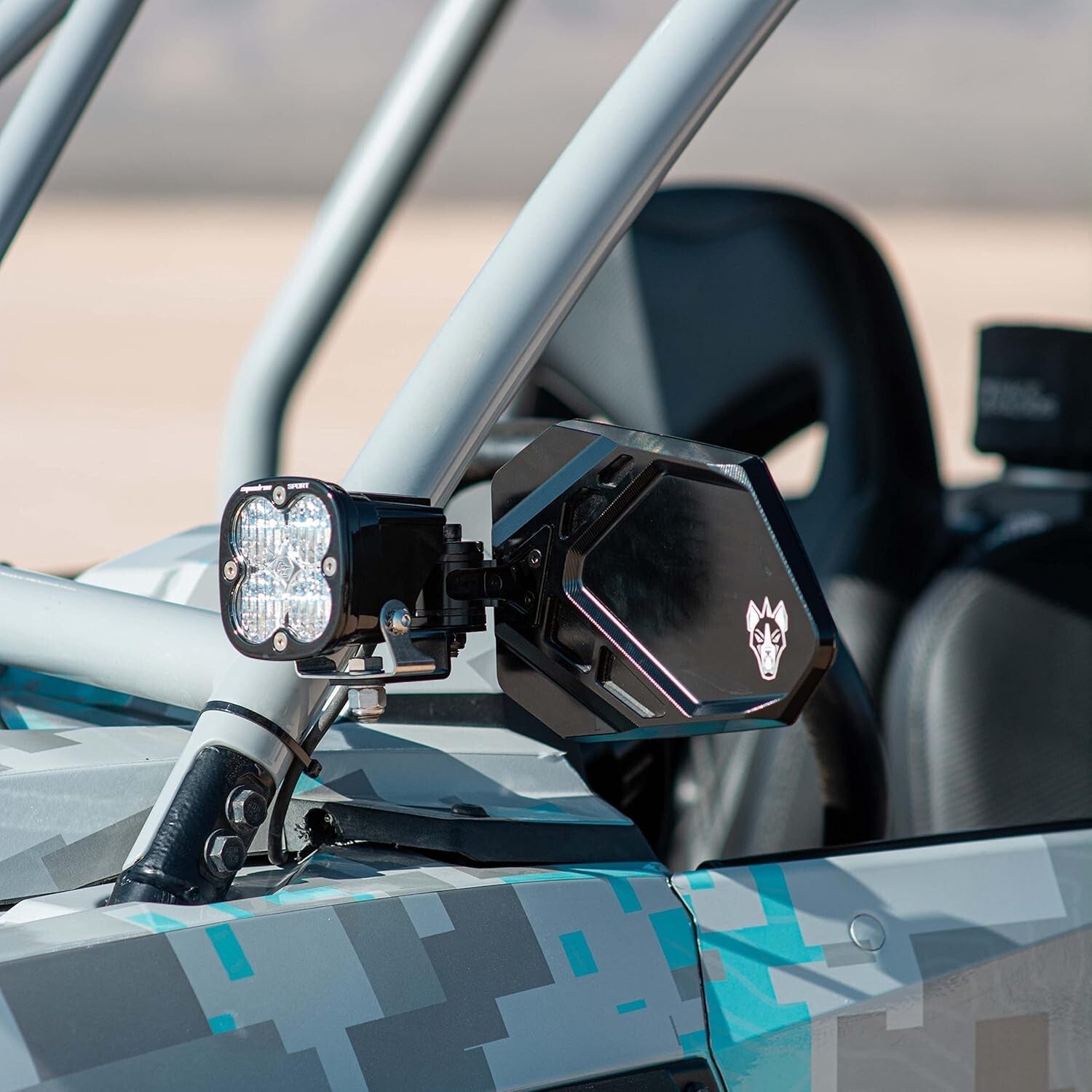 UTV Side Mirror Set with Large Convex Glass for Maximum Off-Road Visibility