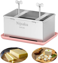 Load image into Gallery viewer, 304 Stainless Steel Vegan Cheese Press with Drip Tray &amp; Tofu Press Towel