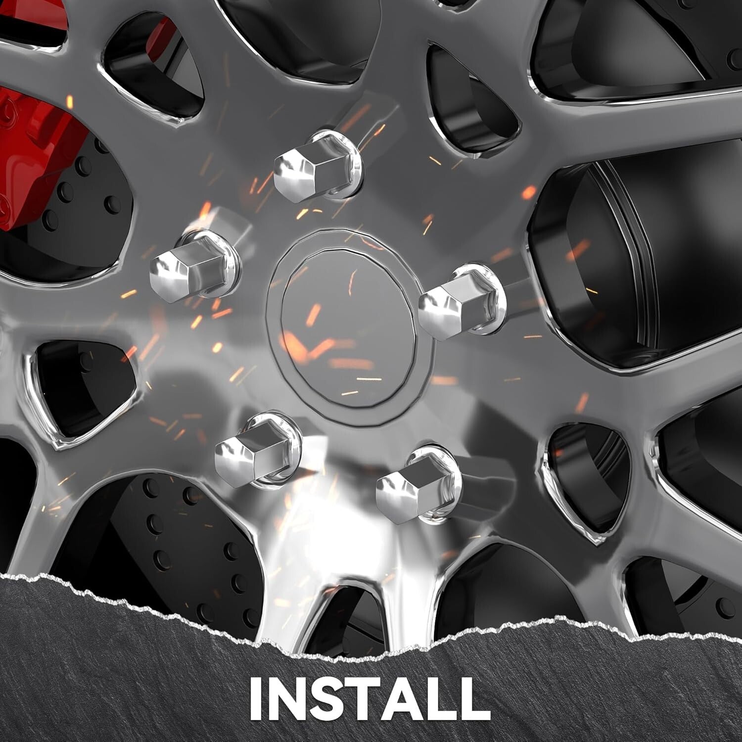 Premium 14x1.5 Pitch Acorn Seat Wheel Lug Nuts - 24pcs for Silverado/Sierra 1500