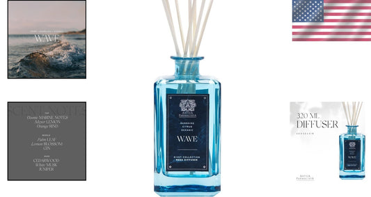 Compact 10.8 Fl Oz Home Diffuser with Tropical Wave Fragrance for Small Spaces