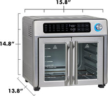 Load image into Gallery viewer, 26 QT Stainless Steel Air Fryer &amp; Multi-Cooker with Touchscreen Controls