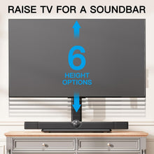 Load image into Gallery viewer, Universal Swivel TV Stand for 32-65 inch TVs - Adjustable Height &amp; Glass Base