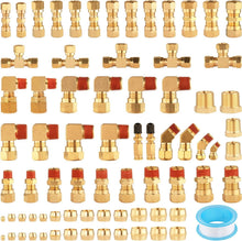 Load image into Gallery viewer, Premium 74-Piece Brass Air Fittings Set for Trucks and Trailers - 300 PSI Rated
