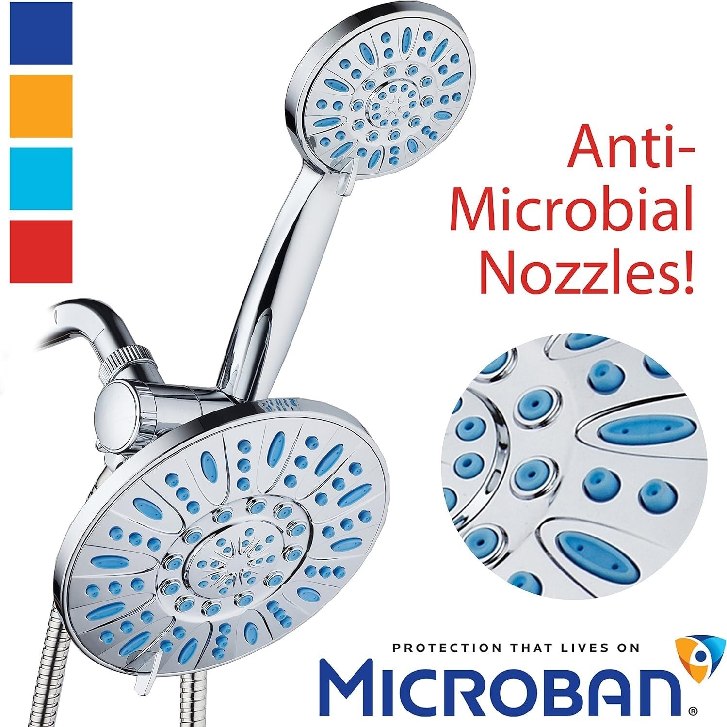 Elegant Rainfall Shower System with Antimicrobial Nozzles for Healthier Bathing