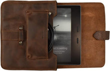 Load image into Gallery viewer, Lightweight Handmade Leather Tablet Cover with Unique Patina - Perfect Gift Idea